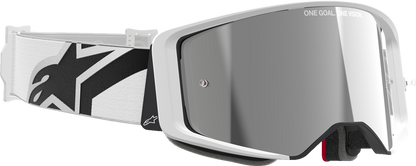 ALPINESTARS GOGGLES Supertech Goggle - Corp - White - Silver Mirror Lens 5100325-2055