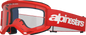 ALPINESTARS GOGGLES Vision 3 Goggle - Wordmark - Red - Clear Lens 5103325-3067