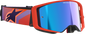 ALPINESTARS GOGGLES Supertech Vision Goggle - Corp - Hot Coral Purple - Blue Mirror Lens 5100326-414