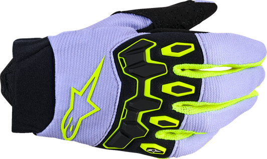 ALPINESTARS Youth Full Bore V2 Gloves - Purple/Fluo Yellow - Small 3540226-3175-S