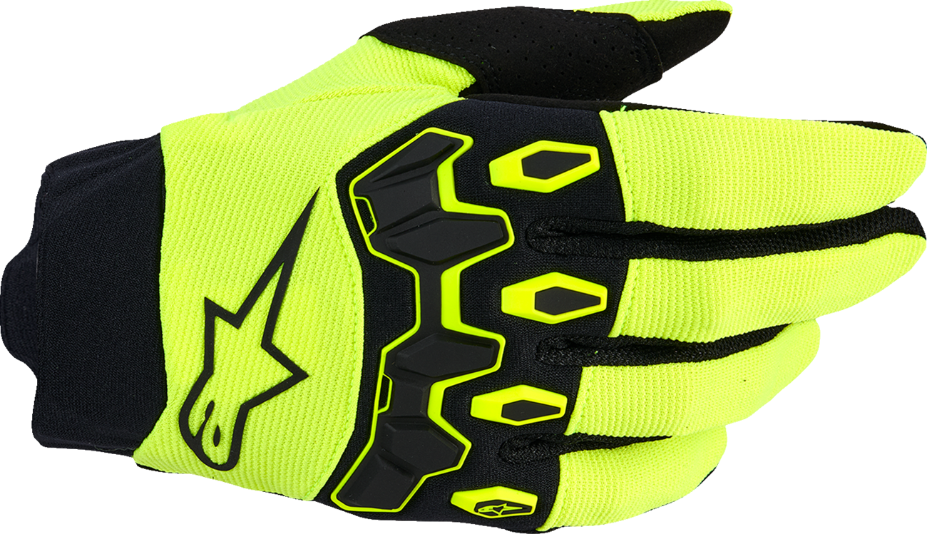 ALPINESTARS Youth Full Bore V2 Gloves - Fluo Yellow/Black - 2XS 3540226-551-2XS