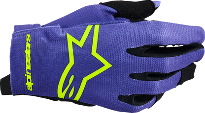 ALPINESTARS Youth Radar Gloves - Purple/Fluo Yellow - Small 3541824-3175-S
