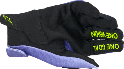 ALPINESTARS Youth Radar Gloves - Purple/Fluo Yellow - Small 3541824-3175-S