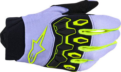 ALPINESTARS Youth Full Bore V2 Gloves - Purple/Fluo Yellow - 2XS 3540226-3175-2XS