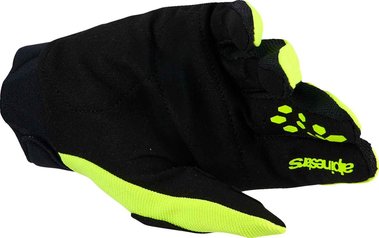 ALPINESTARS Youth Full Bore V2 Gloves - Fluo Yellow/Black - XS 3540226-551-XS