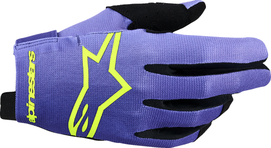 ALPINESTARS Radar Gloves - Purple/Fluo Yellow - Small 3561824-3175-S