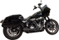 BASSANI XHAUST 2-into-1 Ripper Exhaust System with Megaphone Muffler - Black - 49-State - M8 Softail 1S79RBE