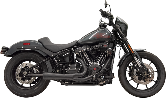 BASSANI XHAUST 2-into-1 The Ripper Exhaust System with Megaphone Muffler - Short - Black - M8 Softail 1S75B