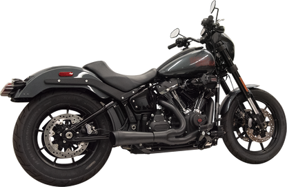 BASSANI XHAUST 2-into-1 The Ripper Exhaust System with Megaphone Muffler - Short - Black - M8 Softail 1S75B