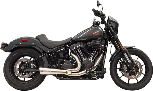 BASSANI XHAUST 2-into-1 The Ripper Exhaust System with Megaphone Muffler - Short - Stainless - M8 Softail 1S75SS