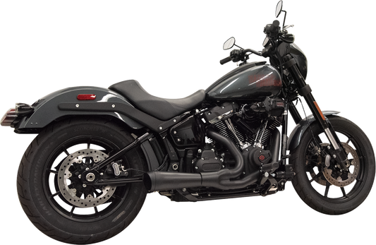 BASSANI XHAUST 2-into-1 Ripper Exhaust System with Megaphone Muffler - Short - Black - 49-State - M8 Softail 1S75RBE