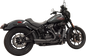 BASSANI XHAUST 2-into-1 Ripper Exhaust System with Megaphone Muffler - Short - Black - 49-State - M8 Softail 1S75RBE