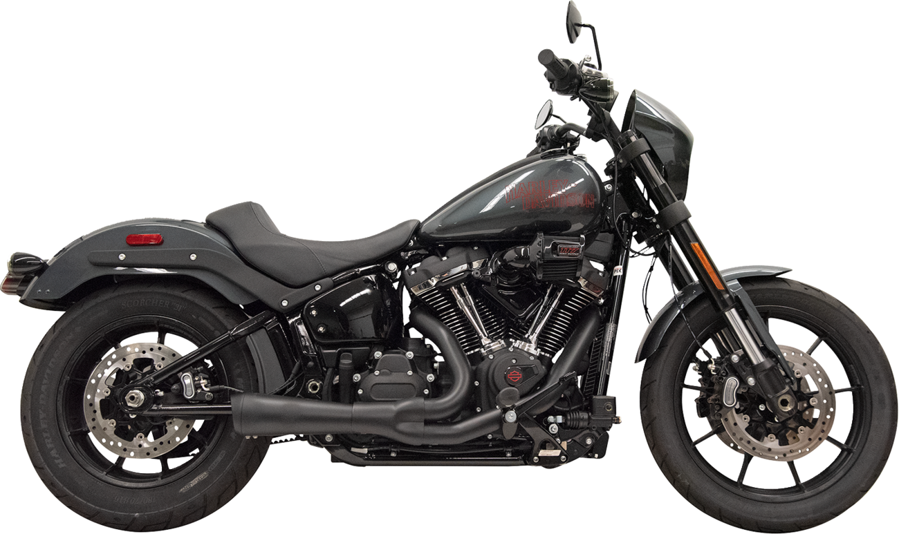 BASSANI XHAUST 2-into-1 Ripper Exhaust System with Megaphone Muffler - Short - Black - 49-State - M8 Softail 1S75RBE