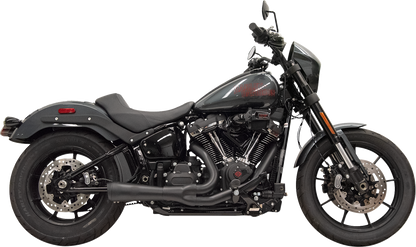 BASSANI XHAUST 2-into-1 Ripper Exhaust System with Megaphone Muffler - Short - Black - 49-State - M8 Softail 1S75RBE