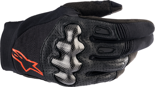 ALPINESTARS Megawatt V2 Gloves - Black/Fluo Red - Medium 3565023-1030-MD