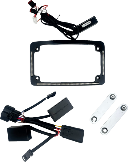 CUSTOM DYNAMICS License Plate Frame - LED - Black TF05-23-B