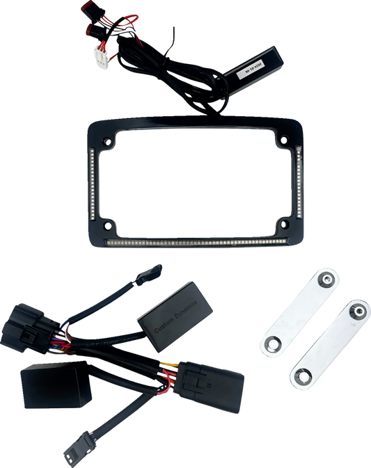 CUSTOM DYNAMICS License Plate Frame - LED - Black TF05-23-B