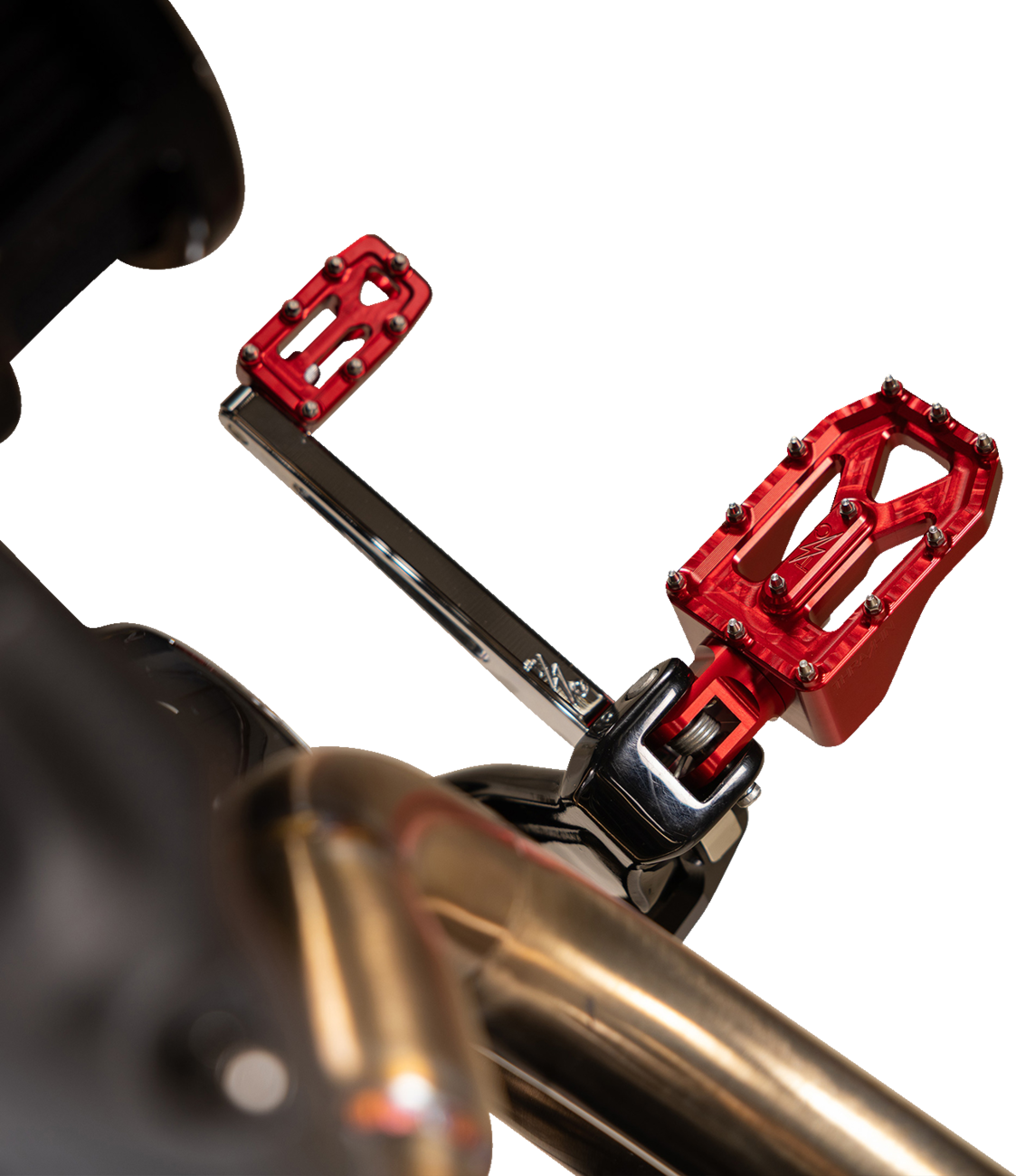THRASHIN SUPPLY CO. Aggressor Foot Pegs - Rear - Red - HD '72-'25 TSC-2022-2-D