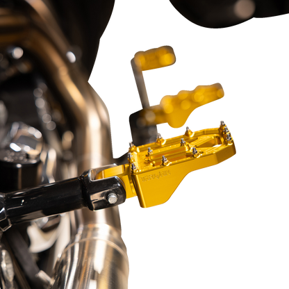 THRASHIN SUPPLY CO. Aggressor Foot Pegs - Rear - Gold - HD '72-'25 TSC-2022-5-D