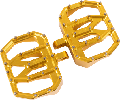 THRASHIN SUPPLY CO. Mini Aggressor Floorboards - Gold - Rear TSC-2031-5-D
