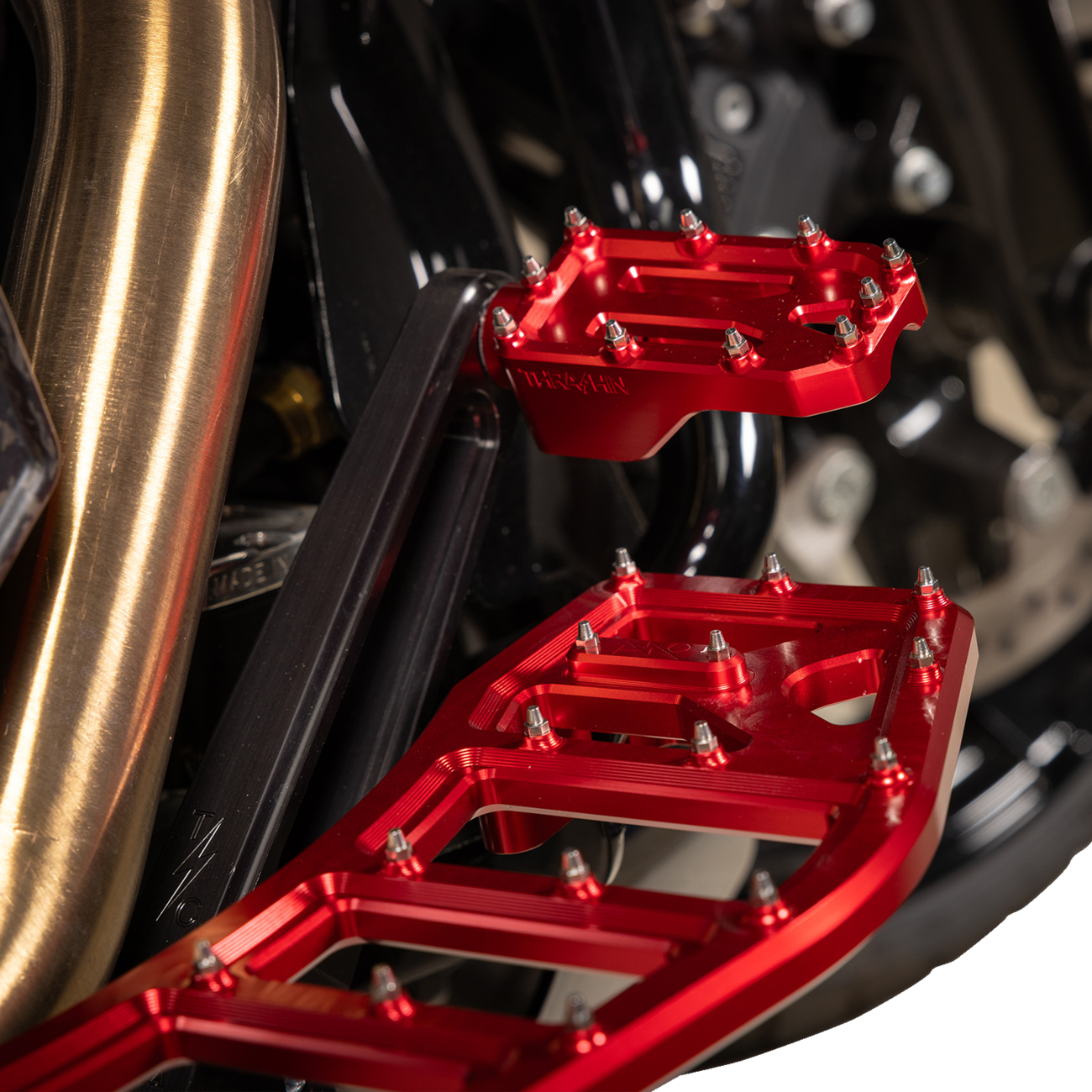 THRASHIN SUPPLY CO. Aggressor Floorboards - Red TSC-2219-2