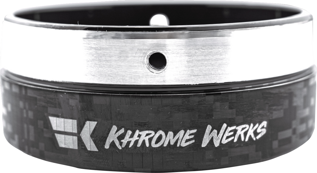 KHROME WERKS Exhaust End Cap - Billet Cut Tip - Carbon - 4-1/2" 200880P