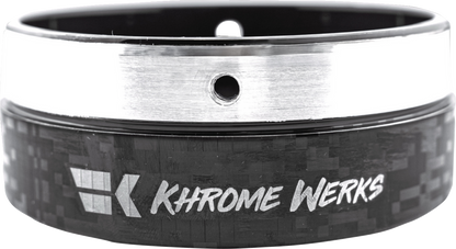 KHROME WERKS Exhaust End Cap - Billet Cut Tip - Carbon - 4-1/2" 200880P