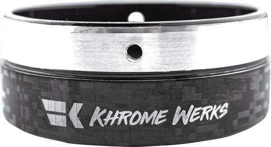 KHROME WERKS Exhaust End Cap - Billet Cut Tip - Carbon - 4-1/2" 200880P