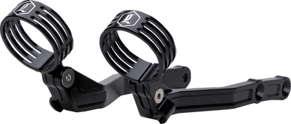 Legend Suspension Revo ARC External Reservoir Mounts - Black 1313-0274 for Harley Davidson CVO and FL Models