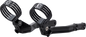Legend Suspension Revo ARC External Reservoir Mounts - Black 1313-0274 for Harley Davidson CVO and FL Models