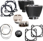 S&S CYCLE 136" Cylinder Kit - 4.625" Stroke - Black Granite w/Highlighted Fins - M8 910-0850A