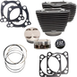 S&S CYCLE 132" Cylinder Kit - 4.500" Stroke - Wrinkle Black w/Highlighted Fins - M8 910-0845A