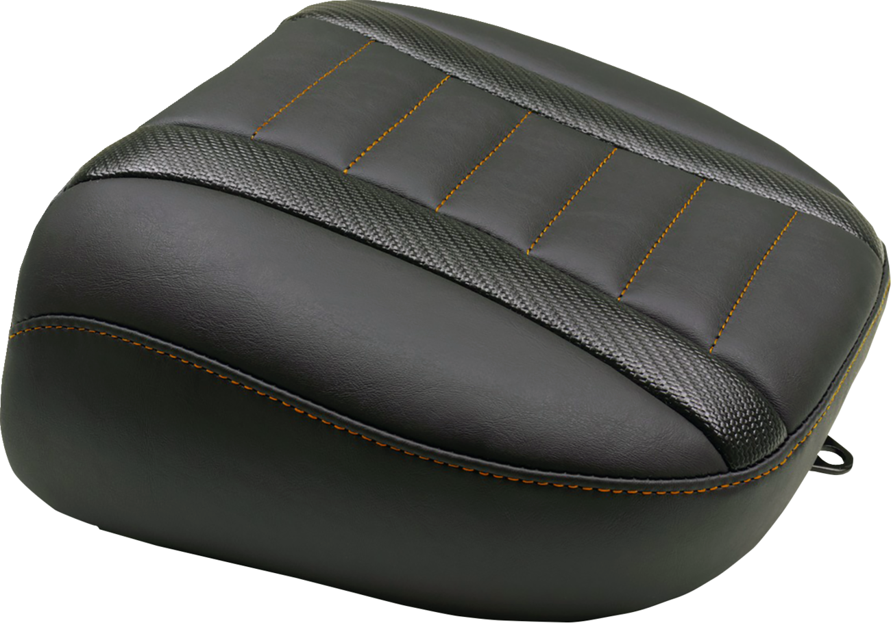 MUSTANG Deluxe Touring Passenger Seat - Mandarin Orange Stitch - FLT/FLH '23-'25 88402MO