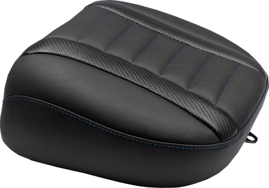 MUSTANG Deluxe Touring Passenger Seat - Sky Blue Stitch - FLT/FLH '23-'25 88402SB