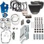 S&S CYCLE 132" Power Pack - 550 Chain Drive - Oil Cooled - Wrinkle Black w/Highlight Fins - 114"/117" M8 310-1231C