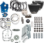 S&S CYCLE 132" Power Pack - 550 Gear Drive - Water Cooled - Black Granite w/Highlight Fins - 114"/117" M8 310-1236C