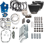 S&S CYCLE 132" Power Pack - 550 Chain Drive - Oil Cooled - Black Granite w/Highlight Fins - 114"/117" M8 310-1237C