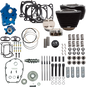 S&S CYCLE 129" Power Pack - 550 Gear Drive - Oil Cooled - Wrinkle Black w/o Highlight Fins - 107" M8 310-1228C