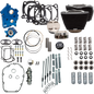 S&S CYCLE 132" Power Pack - 550 Chain Drive - Oil Cooled - Black w/o Highlight Fins - 114"/117" M8 310-1233C