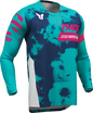 THOR Youth Launchmode Bleach Jersey - White/Aqua - Large 2912-2588