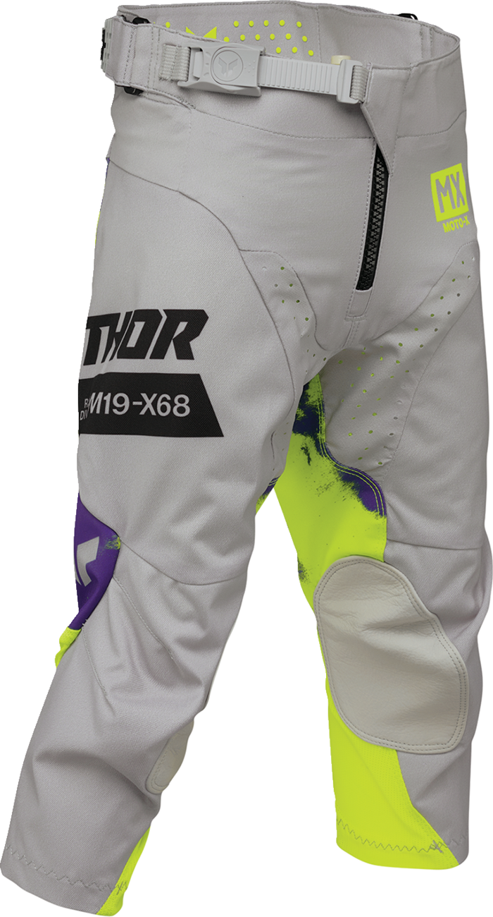 THOR Youth Launchmode Bleach Pants - Gray/Acid - US 18 2903-2615