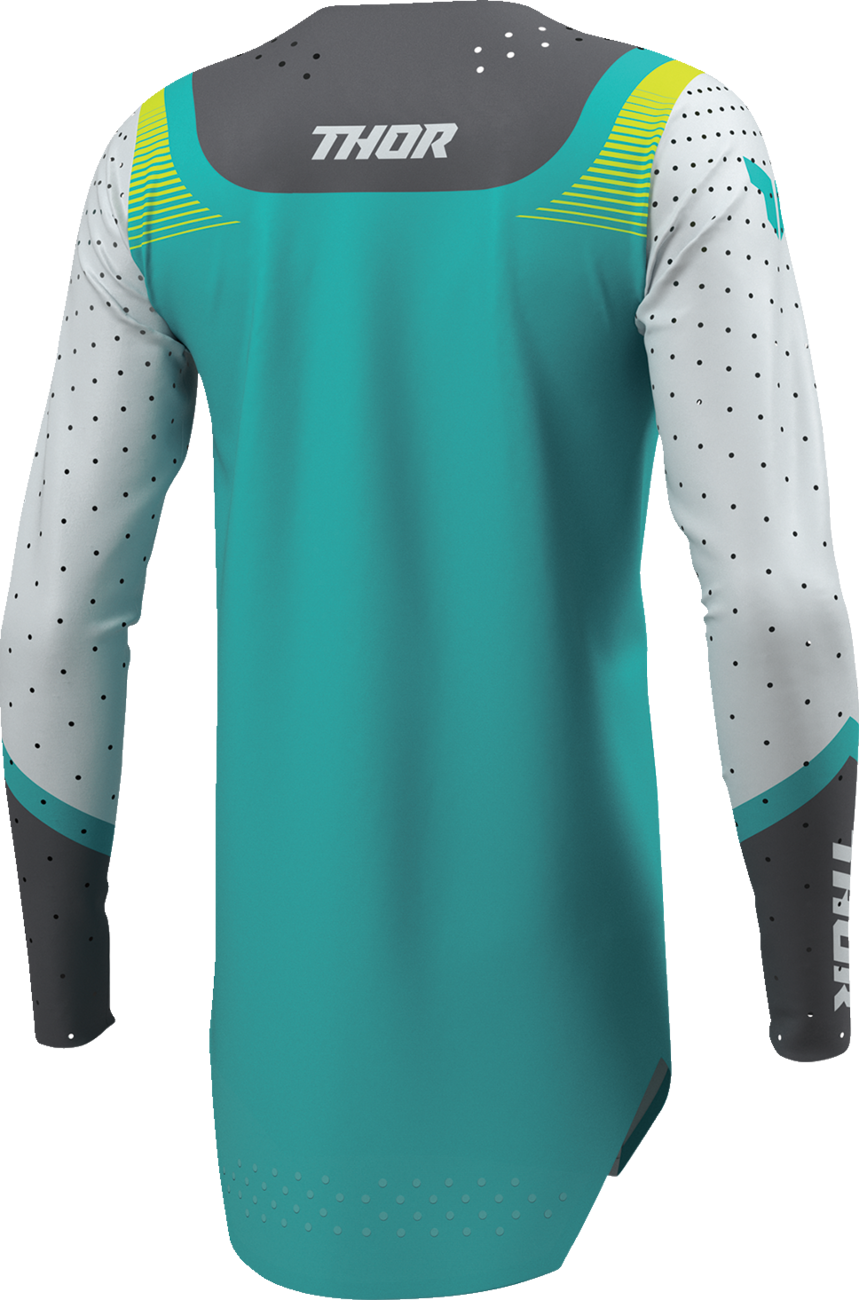 THOR Women's Sportmode Velocity Jersey - Gray/Aqua - Medium 2911-0337