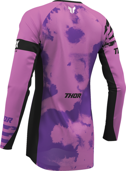 THOR Women's Launchmode Bleach Jersey - Black/Orchid - Large 2911-0343
