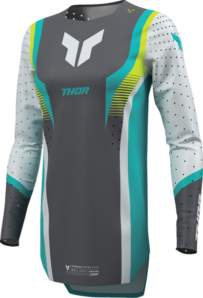 THOR Women's Sportmode Velocity Jersey - Gray/Aqua - XL 2911-0339
