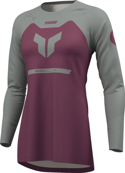 THOR Women's Ridemode Menace Jersey - Purple/Gray - XL 2911-0381