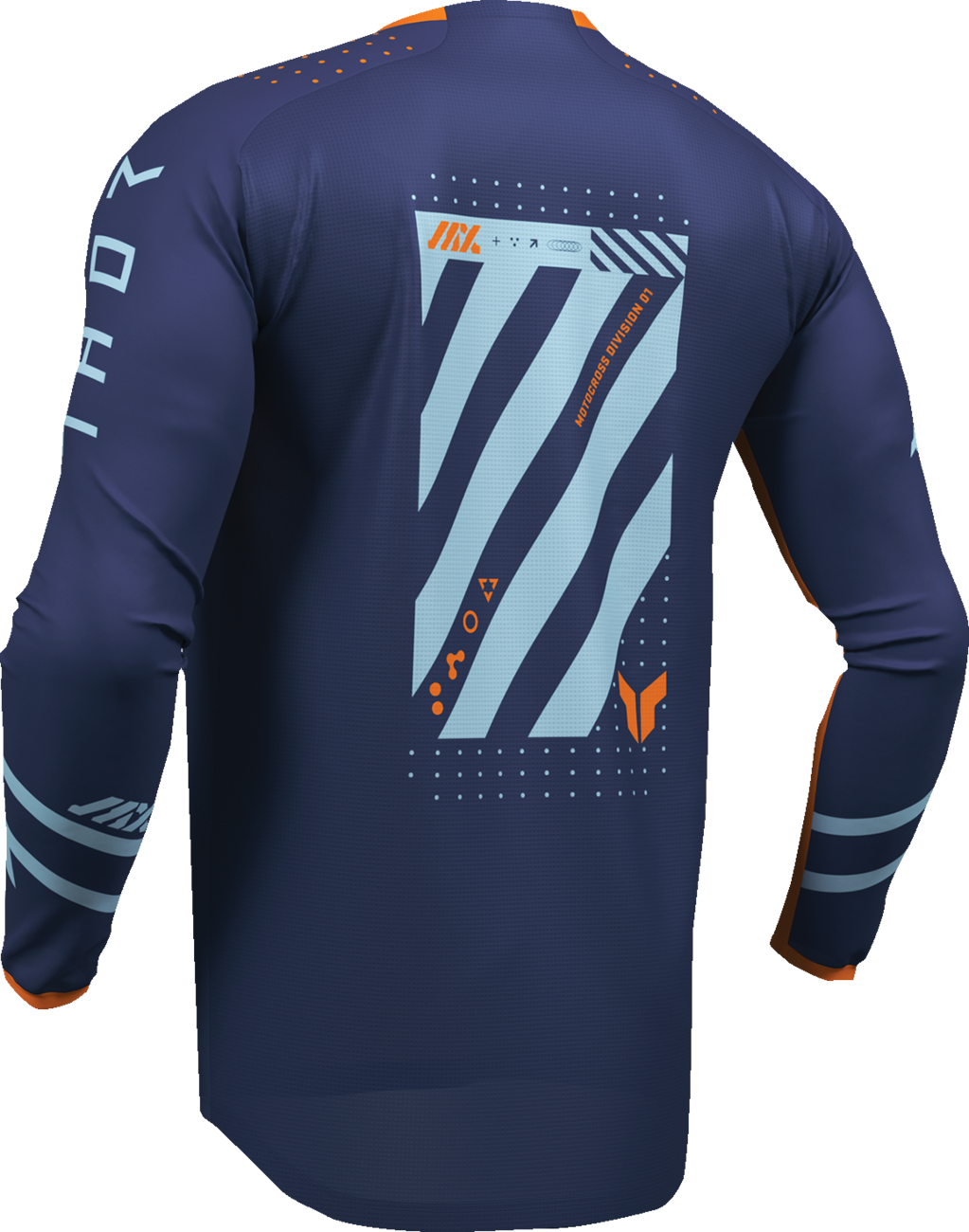 THOR Youth Launchmode Futura Jersey - Navy/Orange - Large 2912-2600