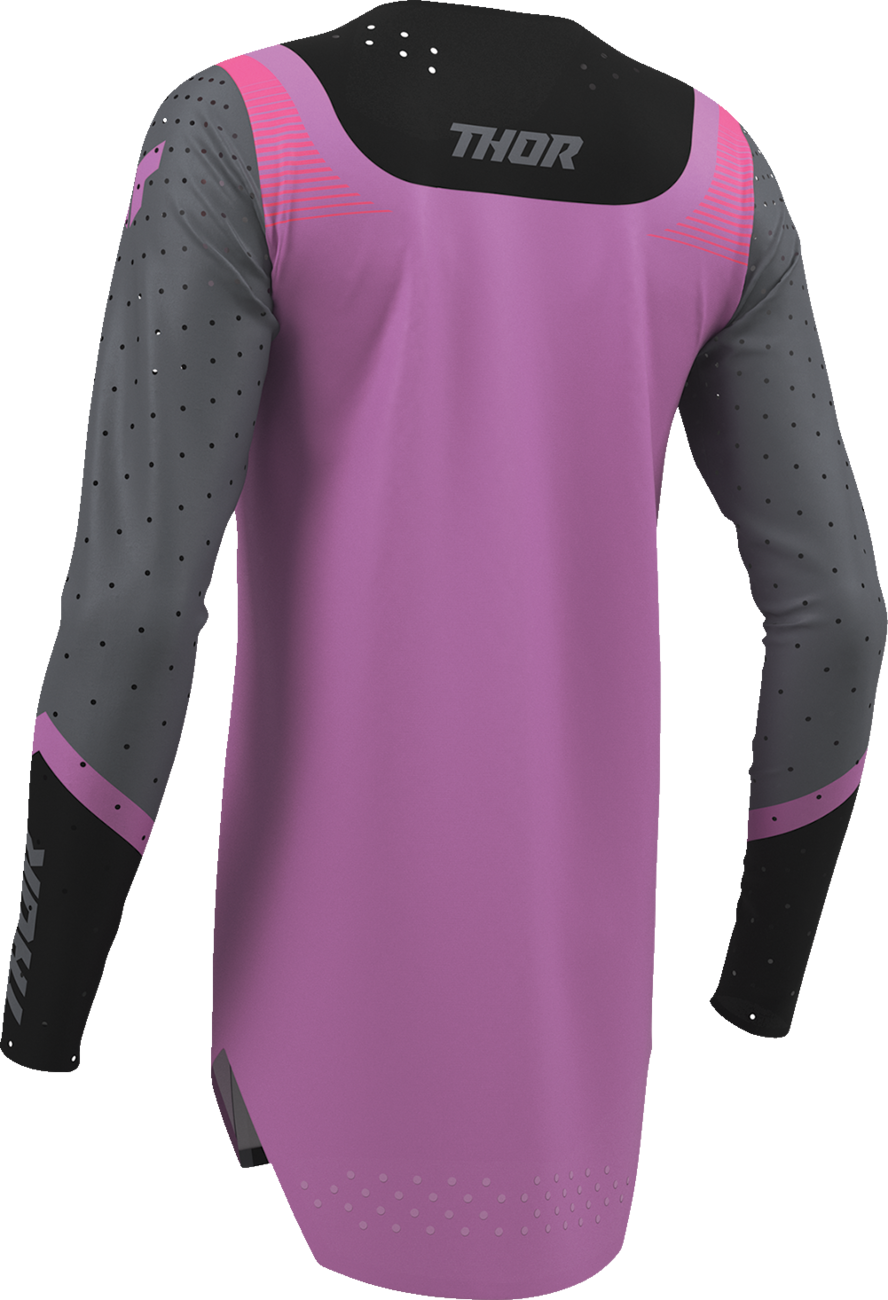 THOR Women's Sportmode Velocity Jersey - Black/Orchid - Large 2911-0333