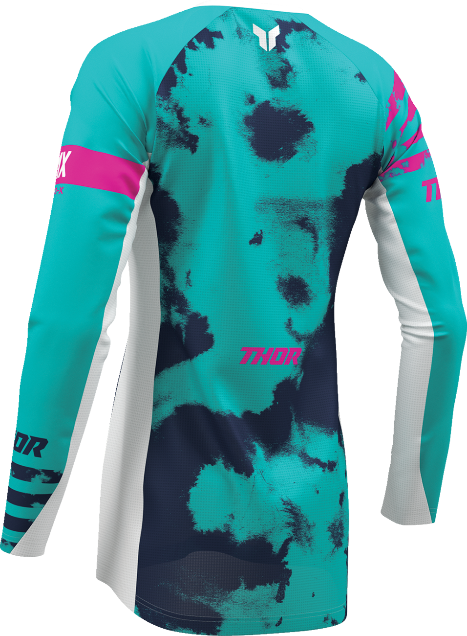 THOR Women's Launchmode Bleach Jersey - White/Aqua - Small 2911-0346