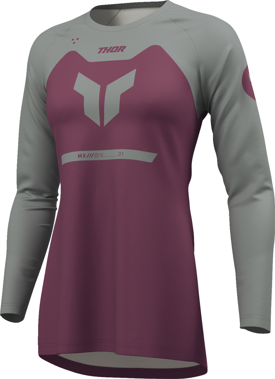 THOR Women's Ridemode Menace Jersey - Purple/Gray - Small 2911-0378