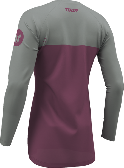 THOR Women's Ridemode Menace Jersey - Purple/Gray - Large 2911-0380